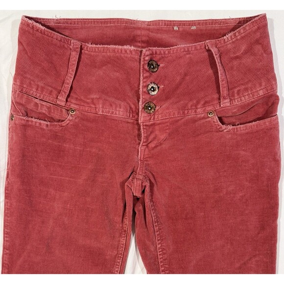 Vintage Y2K Bongo Jeans XTRA Low Rise Corduroy Flare Women 3 Short 90s Mean Girl - Picture 3 of 16